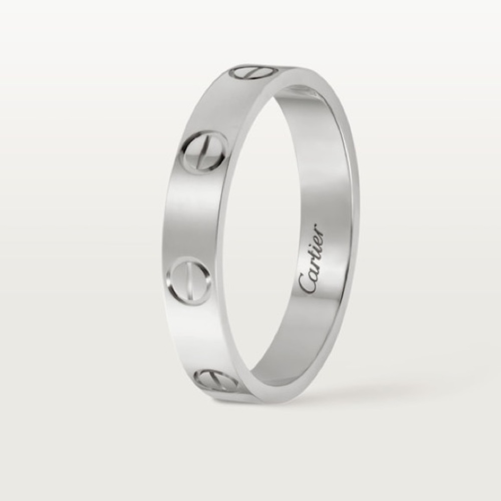 Cartier Love Wedding Band Size 5.25 White Gold - Picture 9 of 13